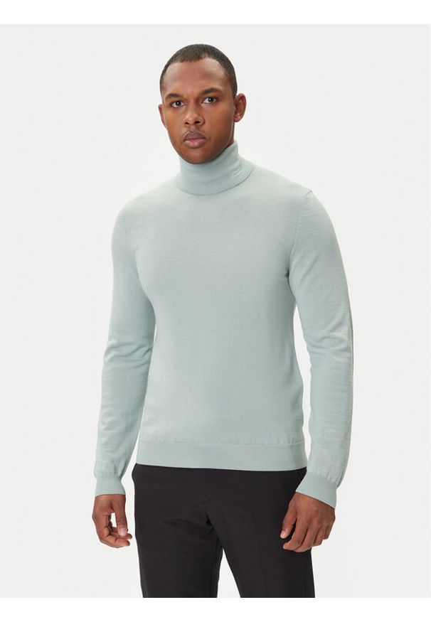 Hugo - HUGO Sweter San Thomas-M 50474174 Zielony Regular Fit. Kolor: zielony. Materiał: wełna