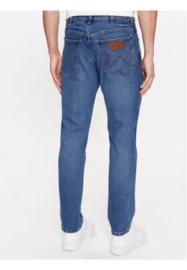 Wrangler Jeansy River 112341401 Niebieski Tapered Leg. Kolor: niebieski