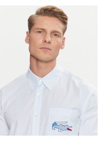 Lacoste Koszula CH4548 Błękitny Relaxed Fit. Kolor: niebieski. Materiał: bawełna #4