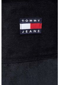 Tommy Jeans kurtka sztruksowa kolor czarny przejściowa oversize. Kolor: czarny. Materiał: sztruks #7