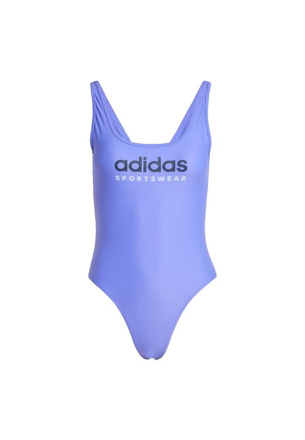 Adidas - Strój do pływania Sportswear U-Back. Kolor: niebieski