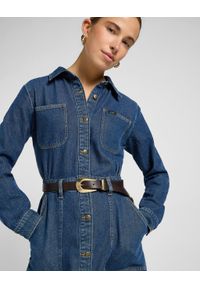 Lee - DAMSKA SUKIENKA JEANSOWA LEE MAXI DENIM UTILITY DRESS TIME OF OUR LIFE 112370993. Materiał: denim, jeans. Długość: maxi #4
