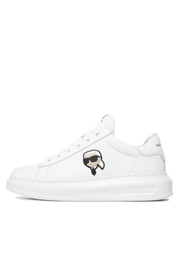 Karl Lagerfeld - KARL LAGERFELD Sneakersy KL52530N Biały. Kolor: biały. Materiał: skóra