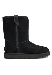 Ugg Śniegowce W Classic Short Bailey Zip 1144043 Czarny. Kolor: czarny. Materiał: skóra
