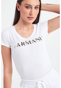Armani Exchange - T-SHIRT ARMANI EXCHANGE. Materiał: bawełna. Długość rękawa: krótki rękaw. Długość: krótkie. Wzór: nadruk, haft #3