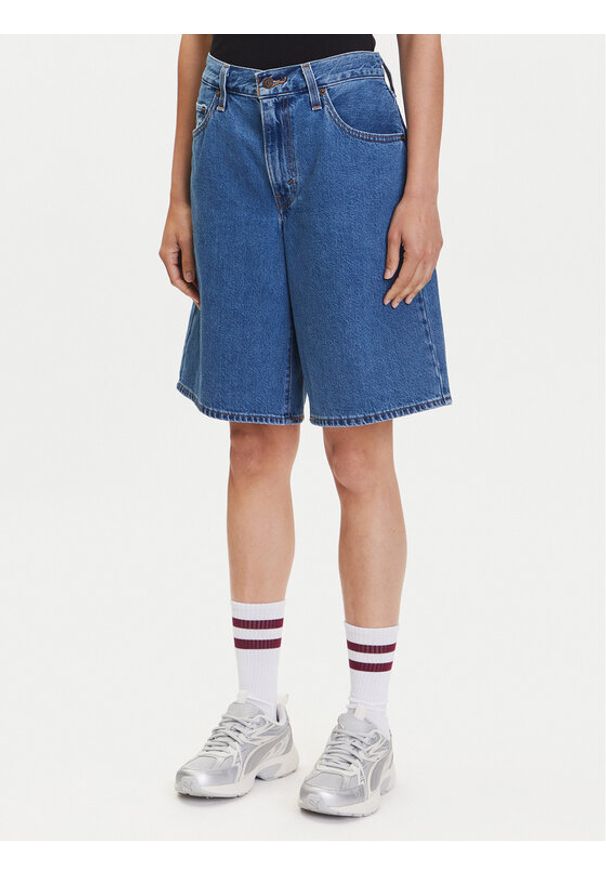 Levi's® Szorty jeansowe 000MJ-0001 Niebieski Baggy Fit. Kolor: niebieski. Materiał: bawełna
