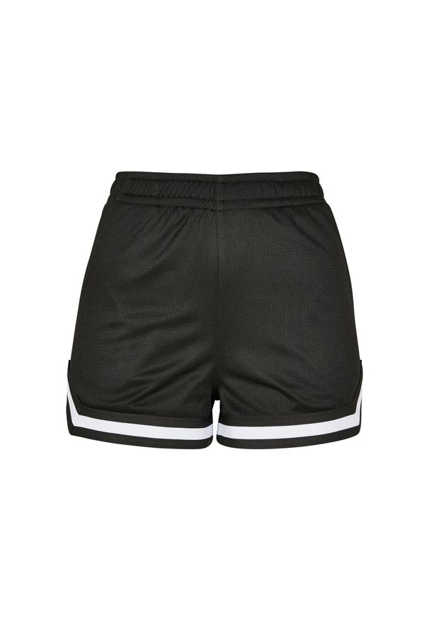 Urban Classics - Damskie Szorty urban classic stripe mesh hot gt. Kolor: czarny. Materiał: mesh. Długość: krótkie. Sezon: lato