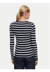 TOMMY HILFIGER - Tommy Hilfiger Bluzka Henley WW0WW43905 Granatowy Slim Fit. Typ kołnierza: typu henley. Kolor: niebieski. Materiał: bawełna
