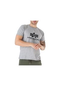 Koszulka Alpha Industries Basic T-shirt 10050117 - szara. Kolor: szary. Materiał: bawełna. Długość rękawa: krótki rękaw. Długość: krótkie #1
